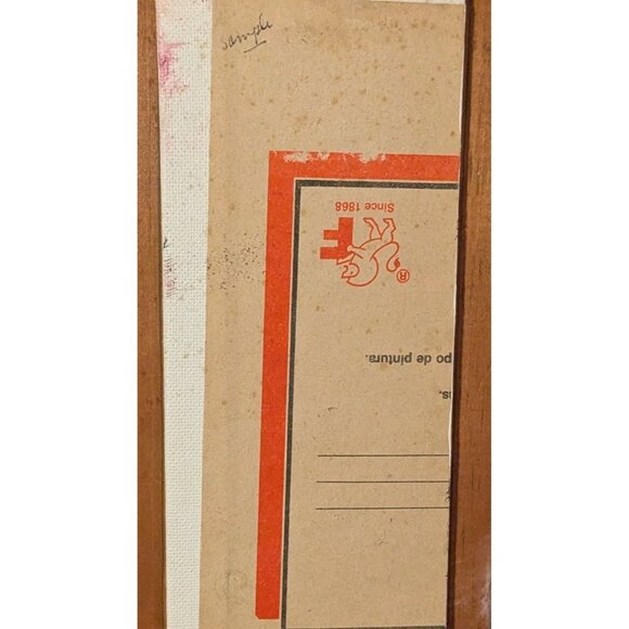 Painted Wooden Frame Folk Art Tree Tire Swing Sample Plaque Winter Lonely Vtg - Picture 8 of 16